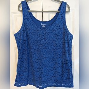 Lane Bryant Lace (lined) tank top